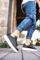 CH257 Estrellas Erkek Günlük Bağcıklı Cilt Spor Sneaker Ayakkabı CBT - Siyah Erkek Ayakkabı CH257 Estrellas Erkek Günlük Bağcıklı Cilt Spor Sneaker Ayakkabı CBT - Siyah – Chekich Erkek Ayakkabı