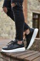 CH257 Estrellas Erkek Günlük Bağcıklı Cilt Spor Sneaker Ayakkabı CBT - Siyah Erkek Ayakkabı CH257 Estrellas Erkek Günlük Bağcıklı Cilt Spor Sneaker Ayakkabı CBT - Siyah – Chekich Erkek Ayakkabı