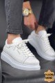 CH257 Estrellas Erkek Günlük Bağcıklı Hakiki Deri Spor Sneaker Ayakkabı DBT - Beyaz – Chekich Erkek Ayakkabı