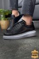 CH257 Estrellas Erkek Günlük Bağcıklı Hakiki Deri Spor Sneaker Ayakkabı DBT - Siyah – Chekich Erkek Ayakkabı