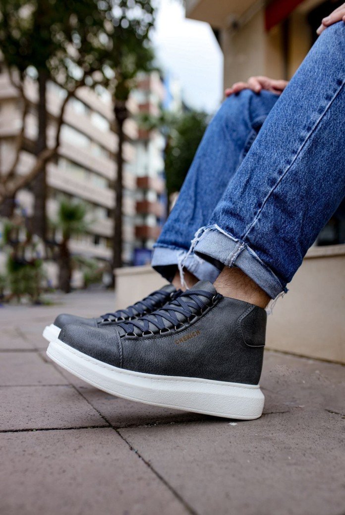 CH258 Roma Erkek Spor Günlük Bağcıklı Cilt Bot CBT - Antrasit CH258 Roma Erkek Spor Günlük Bağcıklı Cilt Bot CBT - Antrasit