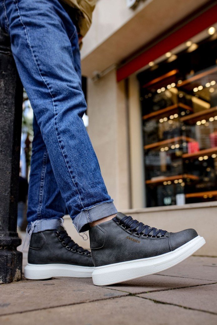 CH258 Roma Erkek Spor Günlük Bağcıklı Cilt Bot CBT - Antrasit CH258 Roma Erkek Spor Günlük Bağcıklı Cilt Bot CBT - Antrasit