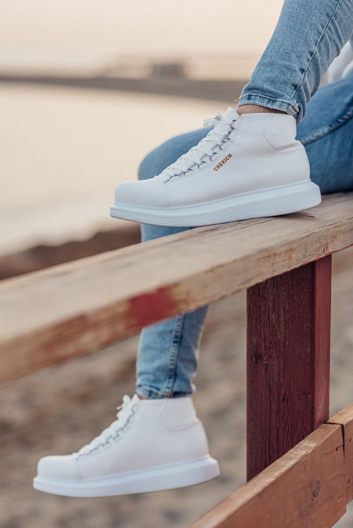 CH258 Roma Erkek Spor Günlük Bağcıklı Cilt Bot CBT - Beyaz CH258 Roma Erkek Spor Günlük Bağcıklı Cilt Bot CBT - Beyaz