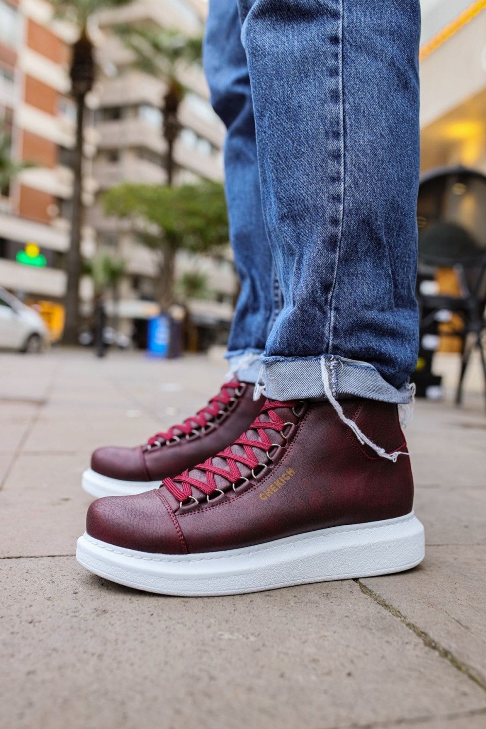 CH258 Roma Erkek Spor Günlük Bağcıklı Cilt Bot CBT - Bordo Erkek Ayakkabı CH258 Roma Erkek Spor Günlük Bağcıklı Cilt Bot CBT - Bordo – Chekich Erkek Ayakkabı