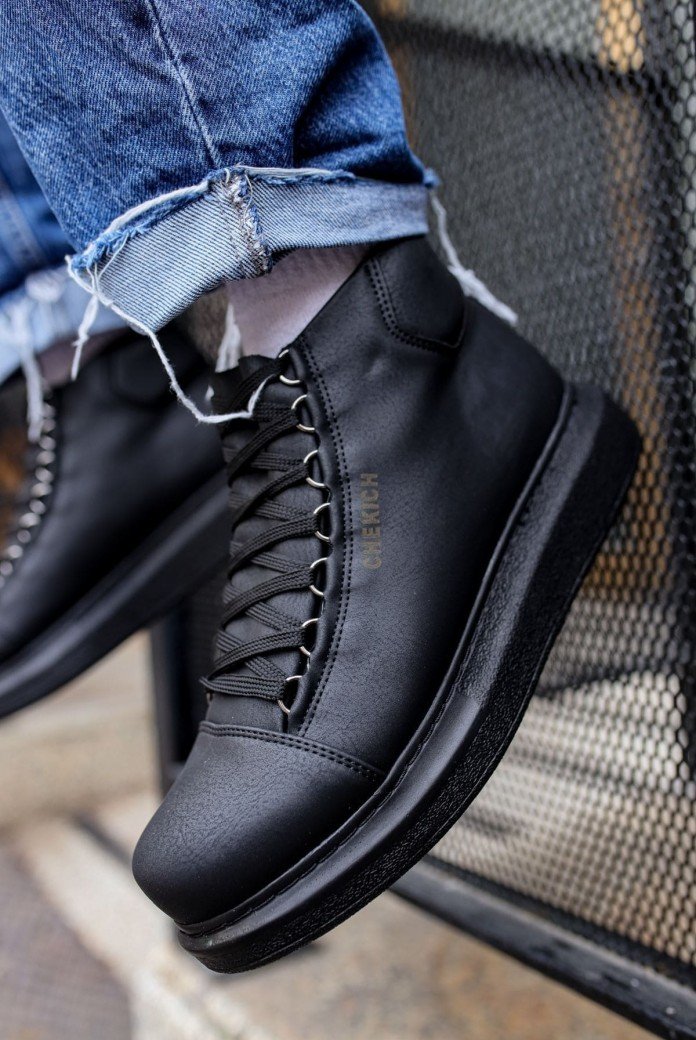 CH258 Roma Erkek Spor Günlük Bağcıklı Cilt Bot CST - Siyah CH258 Roma Erkek Spor Günlük Bağcıklı Cilt Bot CST - Siyah