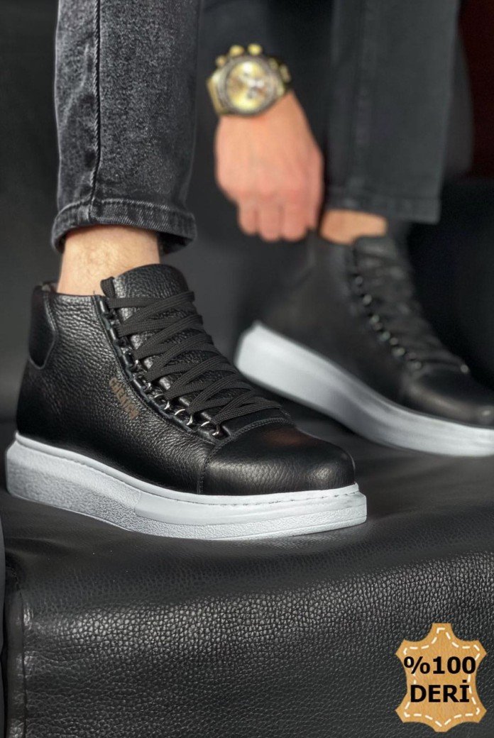 CH258 Roma Erkek Spor Günlük Bağcıklı Hakiki Deri Bot DBT - Siyah CH258 Roma Erkek Spor Günlük Bağcıklı Hakiki Deri Bot DBT - Siyah