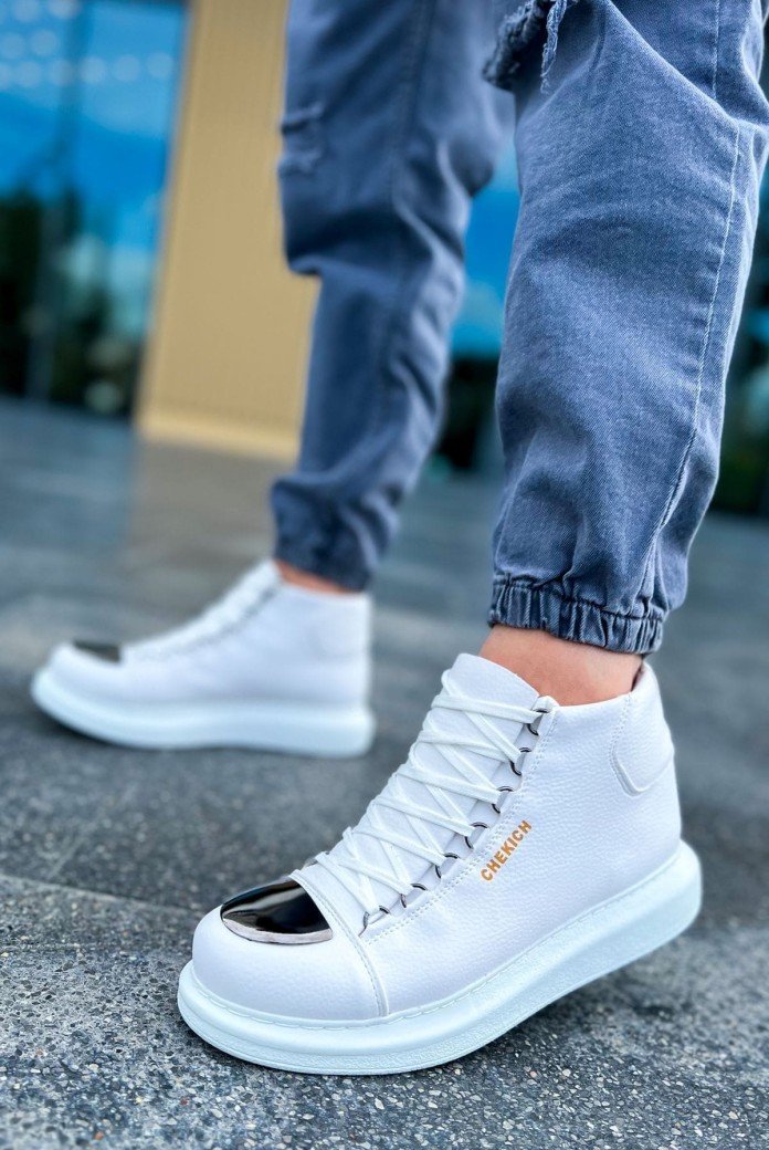 CH267 Roma Mirror Erkek Spor Günlük Bağcıklı Cilt Bot CBT - Beyaz CH267 Roma Mirror Erkek Spor Günlük Bağcıklı Cilt Bot CBT - Beyaz