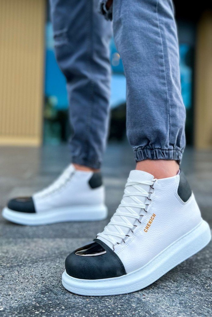 CH267 Roma Mirror Erkek Spor Günlük Bağcıklı Cilt Bot CBT - Beyaz/Antrasit CH267 Roma Mirror Erkek Spor Günlük Bağcıklı Cilt Bot CBT - Beyaz/Antrasit