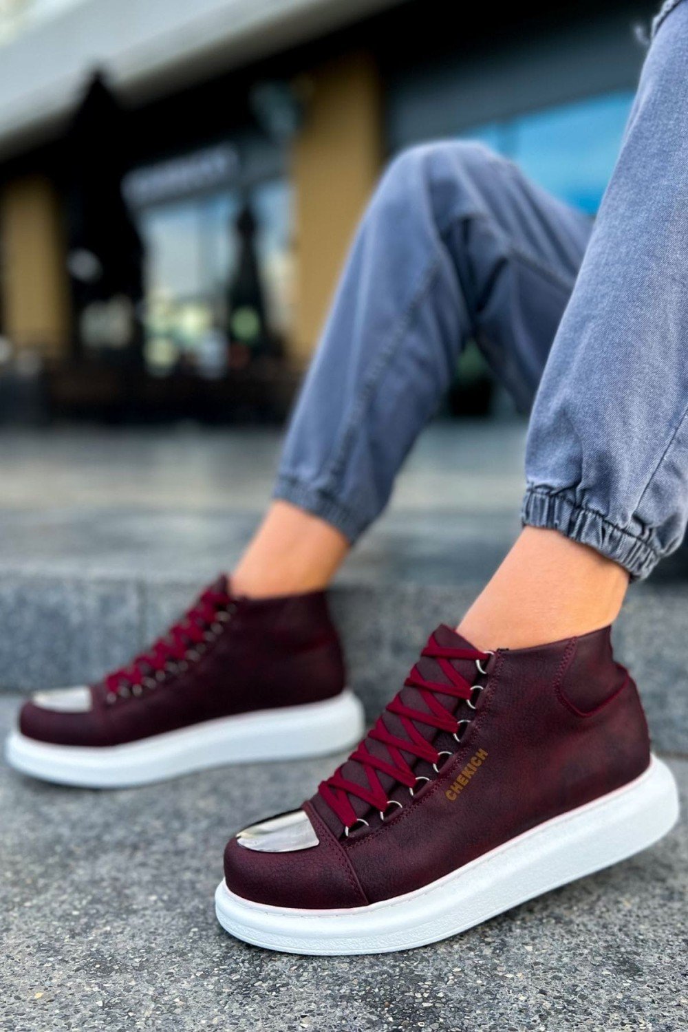 CH267 Roma Mirror Erkek Spor Günlük Bağcıklı Cilt Bot CBT - Bordo Erkek Ayakkabı CH267 Roma Mirror Erkek Spor Günlük Bağcıklı Cilt Bot CBT - Bordo – Chekich Erkek Ayakkabı