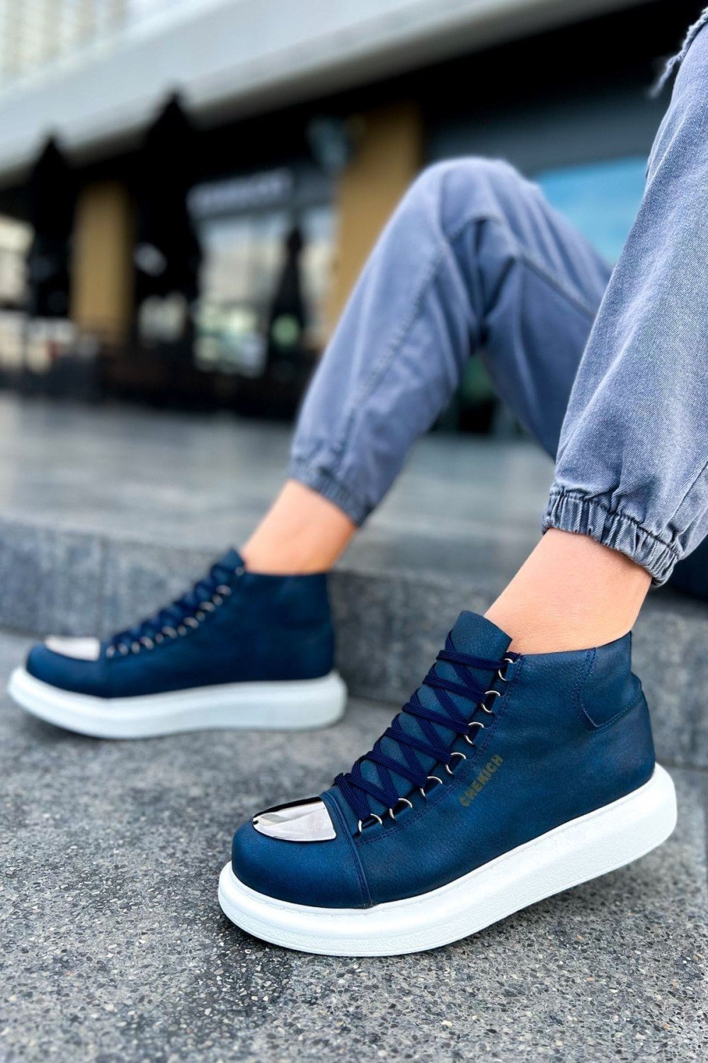 CH267 Roma Mirror Erkek Spor Günlük Bağcıklı Cilt Bot CBT - Lacivert Erkek Ayakkabı CH267 Roma Mirror Erkek Spor Günlük Bağcıklı Cilt Bot CBT - Lacivert – Chekich Erkek Ayakkabı