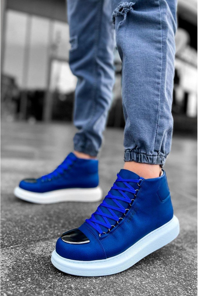 CH267 Roma Mirror Erkek Spor Günlük Bağcıklı Cilt Bot CBT - Mavi CH267 Roma Mirror Erkek Spor Günlük Bağcıklı Cilt Bot CBT - Mavi