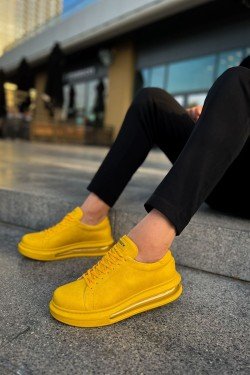 CH271 Ariaso Erkek Günlük Bağcıklı Cilt Spor Sneaker Ayakkabı CST - Sarı CH271 Ariaso Erkek Günlük Bağcıklı Cilt Spor Sneaker Ayakkabı CST - Sarı