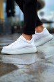 CH295 Sollıevo Erkek Günlük Bağcıklı Cilt Spor Sneaker Ayakkabı CBT - Beyaz – Chekich Erkek Ayakkabı