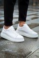CH295 Sollıevo Erkek Günlük Bağcıklı Cilt Spor Sneaker Ayakkabı CBT - Beyaz