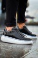 CH295 Sollıevo Erkek Günlük Bağcıklı Cilt Spor Sneaker Ayakkabı CBT - Siyah – Chekich Erkek Ayakkabı