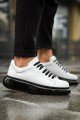 CH295 Sollıevo Erkek Günlük Bağcıklı Cilt Spor Sneaker Ayakkabı CST - Beyaz – Chekich Erkek Ayakkabı