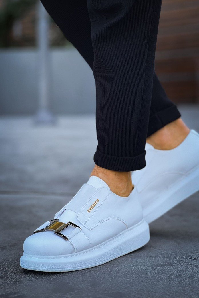 CH297 Verona Erkek Günlük Lastikli Tokalı Cilt Spor Sneaker Ayakkabı CBT - Beyaz CH297 Verona Erkek Günlük Lastikli Tokalı Cilt Spor Sneaker Ayakkabı CBT - Beyaz