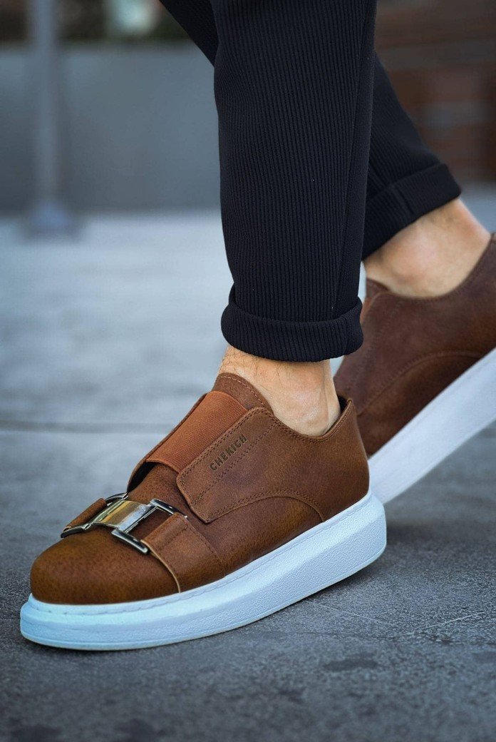 CH297 Verona Erkek Günlük Lastikli Tokalı Cilt Spor Sneaker Ayakkabı CBT - Taba CH297 Verona Erkek Günlük Lastikli Tokalı Cilt Spor Sneaker Ayakkabı CBT - Taba
