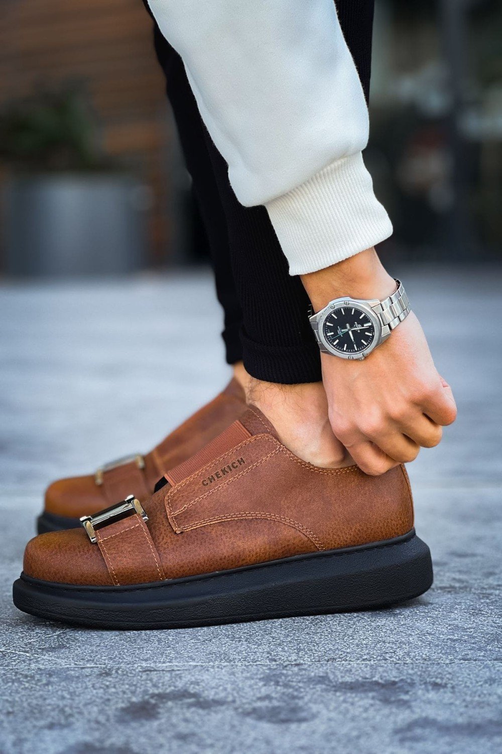 CH297 Verona Erkek Günlük Lastikli Tokalı Cilt Spor Sneaker Ayakkabı CST - Taba Erkek Ayakkabı CH297 Verona Erkek Günlük Lastikli Tokalı Cilt Spor Sneaker Ayakkabı CST - Taba – Chekich Erkek Ayakkabı
