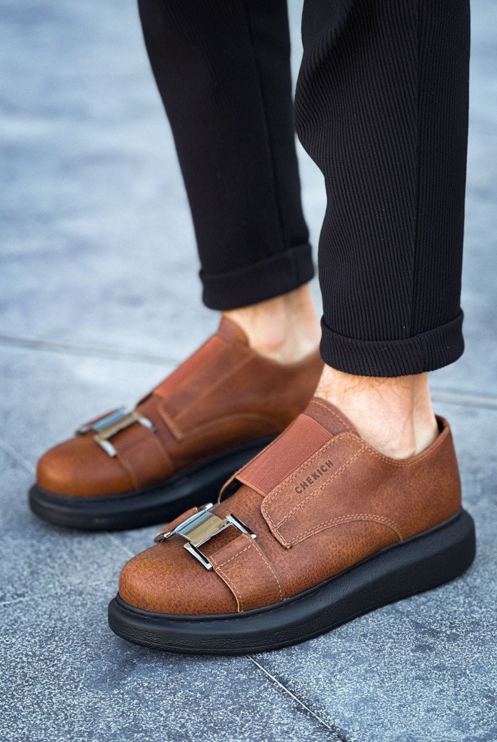 CH297 Verona Erkek Günlük Lastikli Tokalı Cilt Spor Sneaker Ayakkabı CST - Taba CH297 Verona Erkek Günlük Lastikli Tokalı Cilt Spor Sneaker Ayakkabı CST - Taba