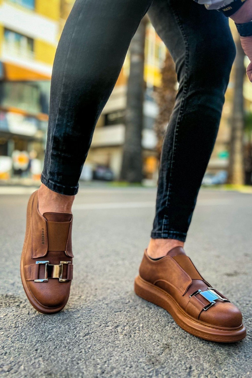 CH297 Verona Erkek Günlük Lastikli Tokalı Cilt Spor Sneaker Ayakkabı CTT - Taba Erkek Ayakkabı CH297 Verona Erkek Günlük Lastikli Tokalı Cilt Spor Sneaker Ayakkabı CTT - Taba – Chekich Erkek Ayakkabı
