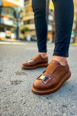 CH297 Verona Erkek Günlük Lastikli Tokalı Cilt Spor Sneaker Ayakkabı CTT - Taba CH297 Verona Erkek Günlük Lastikli Tokalı Cilt Spor Sneaker Ayakkabı CTT - Taba