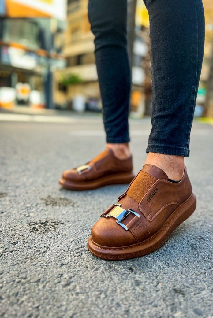 CH297 Verona Erkek Günlük Lastikli Tokalı Cilt Spor Sneaker Ayakkabı CTT - Taba CH297 Verona Erkek Günlük Lastikli Tokalı Cilt Spor Sneaker Ayakkabı CTT - Taba
