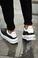 CH299 Sollıevos Erkek Günlük Bağcıklı Cilt Spor Sneaker Ayakkabı CBT - Siyah/Beyaz – Chekich Erkek Ayakkabı