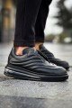CH299 Sollıevos Erkek Günlük Bağcıklı Cilt Spor Sneaker Ayakkabı CST - Siyah – Chekich Erkek Ayakkabı