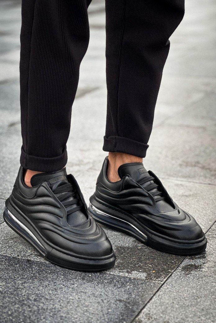 CH299 Sollıevos Erkek Günlük Bağcıklı Cilt Spor Sneaker Ayakkabı CST - Siyah CH299 Sollıevos Erkek Günlük Bağcıklı Cilt Spor Sneaker Ayakkabı CST - Siyah
