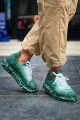 CH307 Tricot Erkek Günlük Bağcıklı Beyaz Splush Baskılı Triko Spor Sneaker Ayakkabı TRT - Yeşil – Chekich Erkek Ayakkabı