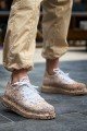 CH307 Tricot Erkek Günlük Bağcıklı Kahverengi Splush Baskılı Triko Spor Sneaker Ayakkabı TRT - Kum