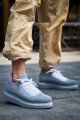 CH307 Tricot Erkek Günlük Bağcıklı Triko Spor Sneaker Ayakkabı TGT - Gri