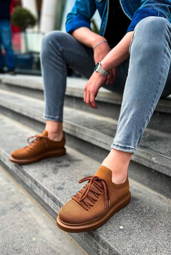 CH307 Tricot Erkek Günlük Bağcıklı Triko Spor Sneaker Ayakkabı TKT - Kahverengi CH307 Tricot Erkek Günlük Bağcıklı Triko Spor Sneaker Ayakkabı TKT - Kahverengi