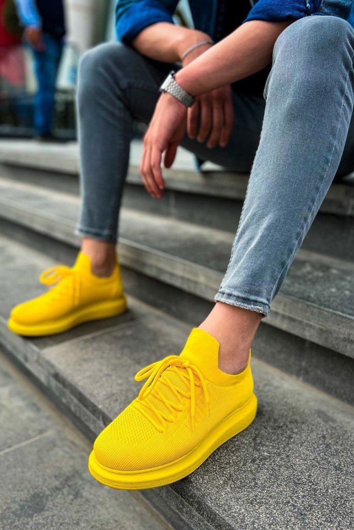 CH307 Tricot Erkek Günlük Bağcıklı Triko Spor Sneaker Ayakkabı TST - Sarı CH307 Tricot Erkek Günlük Bağcıklı Triko Spor Sneaker Ayakkabı TST - Sarı