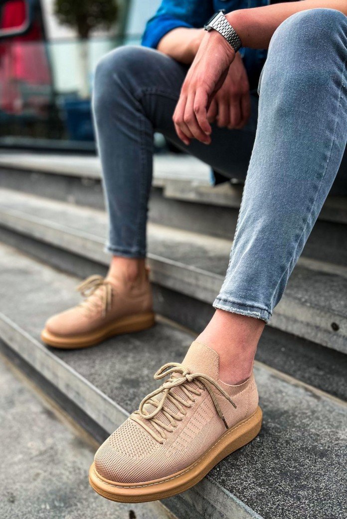 CH307 Tricot Erkek Günlük Bağcıklı Triko Spor Sneaker Ayakkabı TTT - Taba CH307 Tricot Erkek Günlük Bağcıklı Triko Spor Sneaker Ayakkabı TTT - Taba