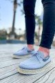 CH311 Espadril Erkek Günlük Bağcıklı Hasır Taban Triko Klasik Ayakkabı THT - Antrasit
