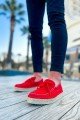 CH311 Espadril Erkek Günlük Bağcıklı Hasır Taban Triko Klasik Ayakkabı THT - Kırmızı – Chekich Erkek Ayakkabı