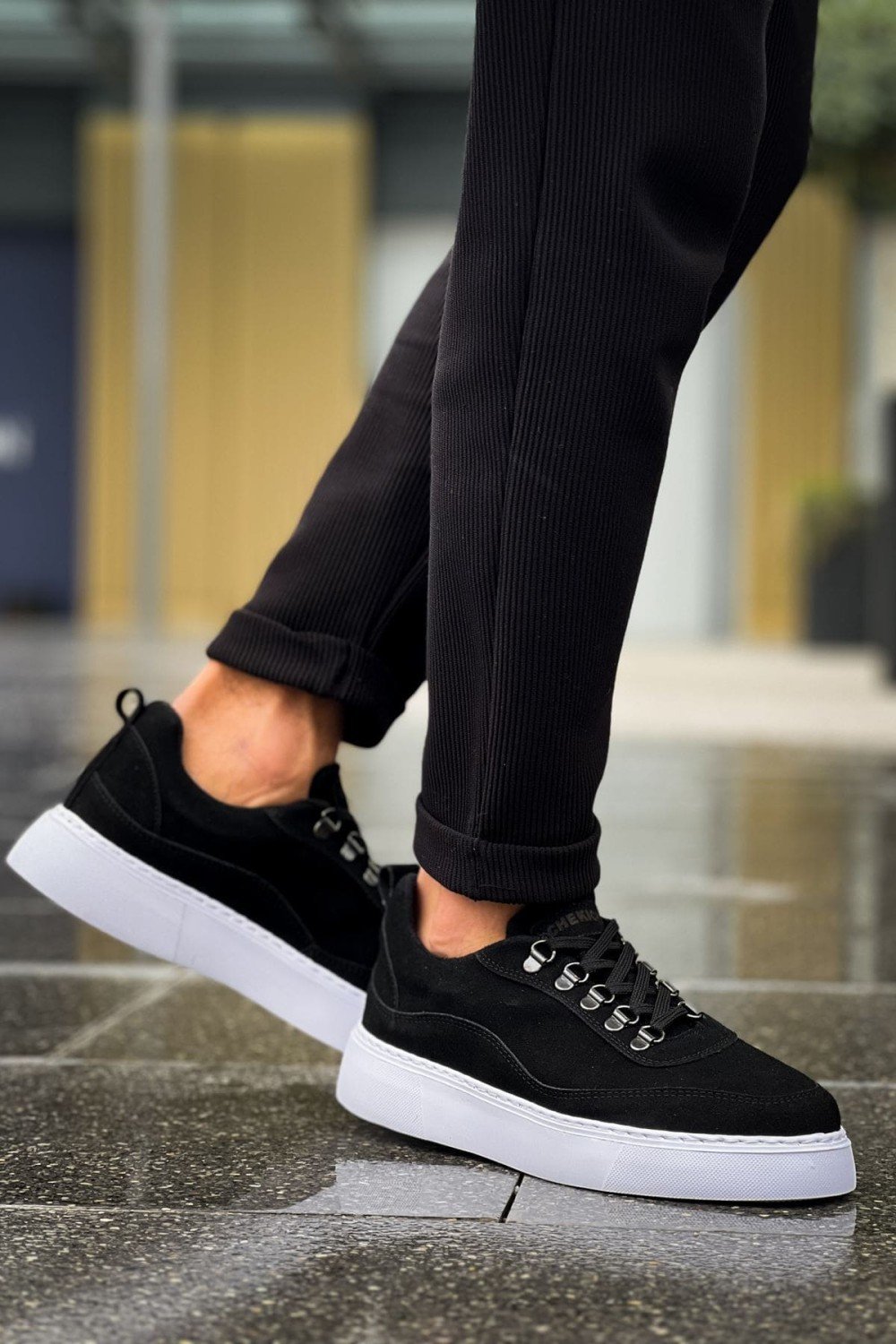 CH319 Stamina Erkek Günlük Bağcıklı Süet Spor Sneaker Ayakkabı SBT - Siyah Erkek Ayakkabı CH319 Stamina Erkek Günlük Bağcıklı Süet Spor Sneaker Ayakkabı SBT - Siyah – Chekich Erkek Ayakkabı