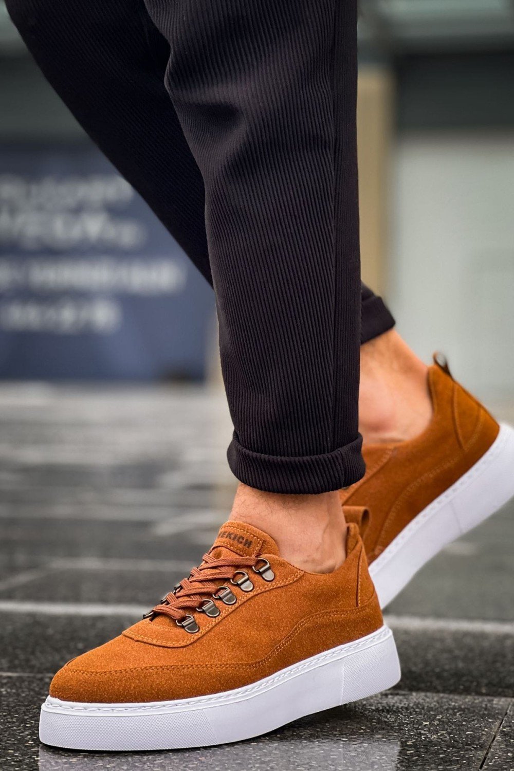 CH319 Stamina Erkek Günlük Bağcıklı Süet Spor Sneaker Ayakkabı SBT - Taba – Chekich Erkek Ayakkabı