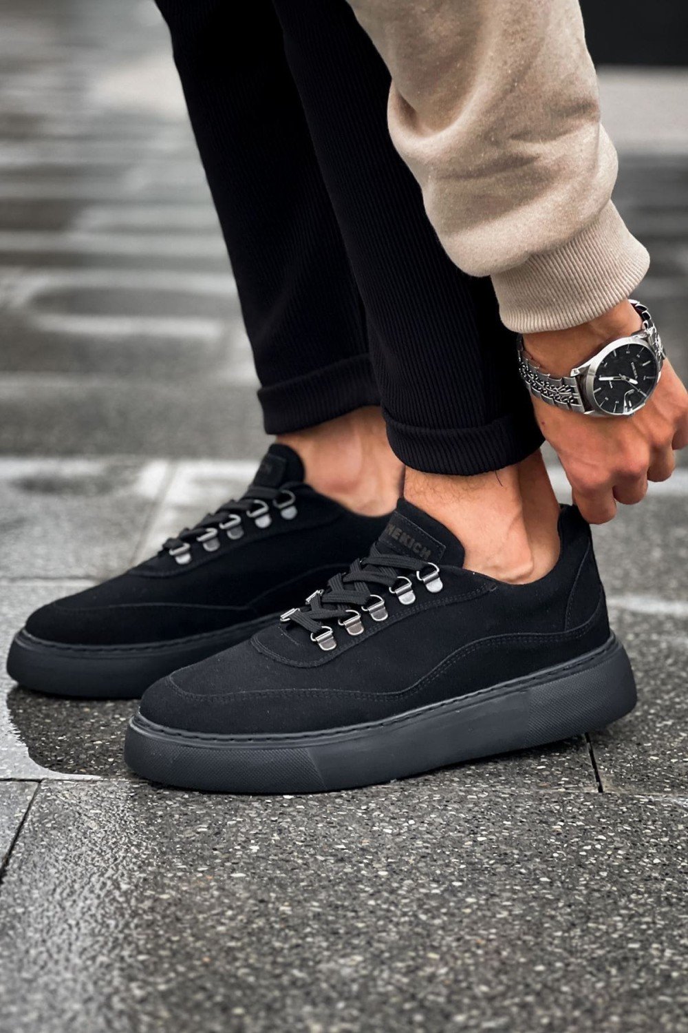 CH319 Stamina Erkek Günlük Bağcıklı Süet Spor Sneaker Ayakkabı SST - Siyah Erkek Ayakkabı CH319 Stamina Erkek Günlük Bağcıklı Süet Spor Sneaker Ayakkabı SST - Siyah – Chekich Erkek Ayakkabı