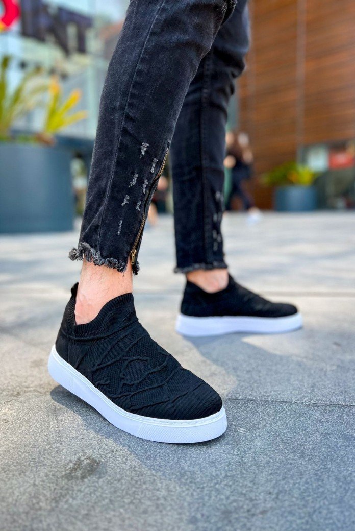 CH411 Craig Erkek Günlük Bağcıksız Triko Spor Sneaker Ayakkabı TBT - Siyah CH411 Craig Erkek Günlük Bağcıksız Triko Spor Sneaker Ayakkabı TBT - Siyah