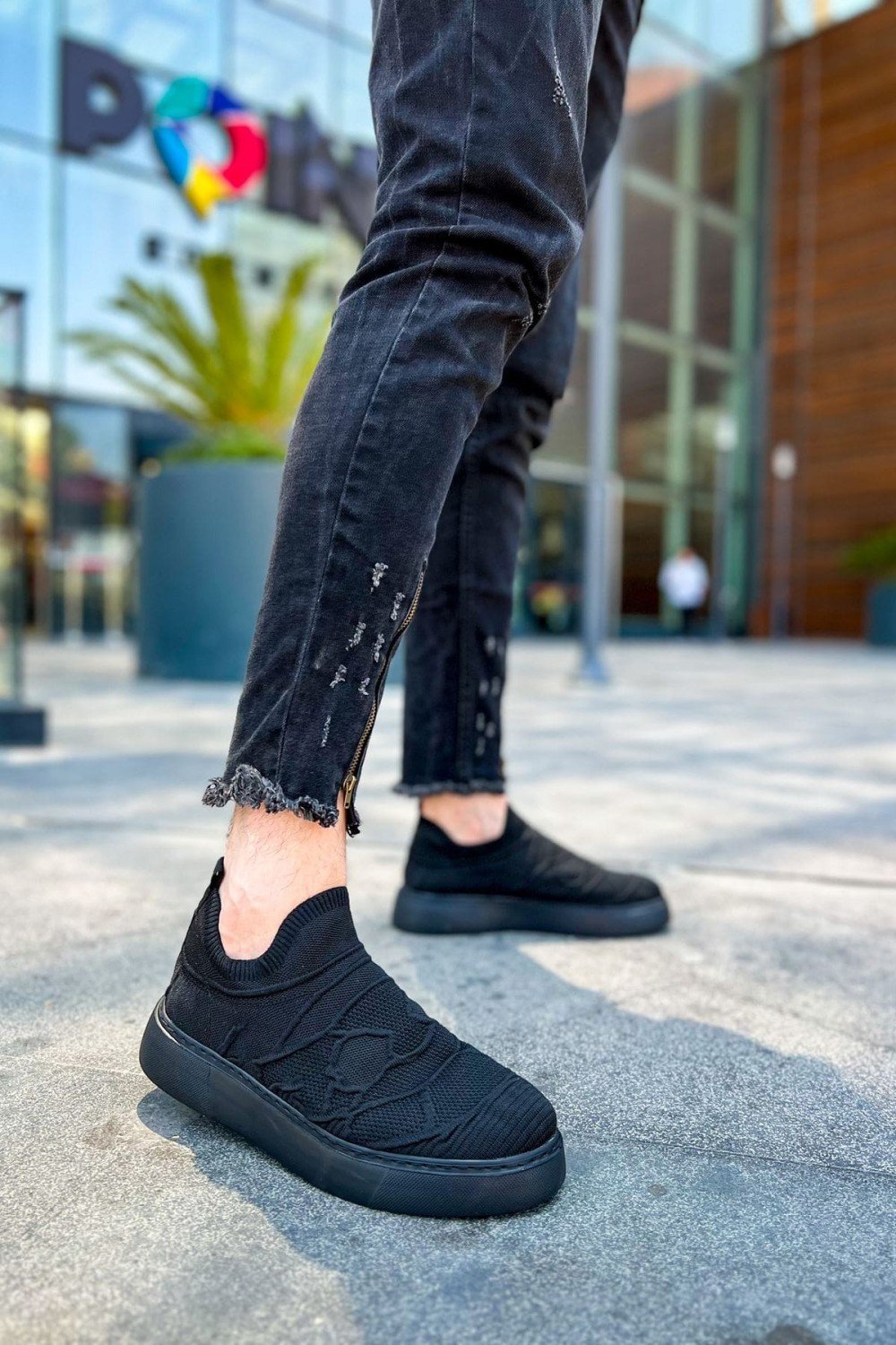 CH411 Craig Erkek Günlük Bağcıksız Triko Spor Sneaker Ayakkabı TST - Siyah Erkek Ayakkabı CH411 Craig Erkek Günlük Bağcıksız Triko Spor Sneaker Ayakkabı TST - Siyah – Chekich Erkek Ayakkabı