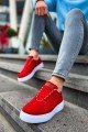 CH413 Crew Erkek Günlük Bağcıklı Triko Spor Sneaker Ayakkabı TBT - Kırmızı Erkek Ayakkabı CH413 Crew Erkek Günlük Bağcıklı Triko Spor Sneaker Ayakkabı TBT - Kırmızı – Chekich Erkek Ayakkabı