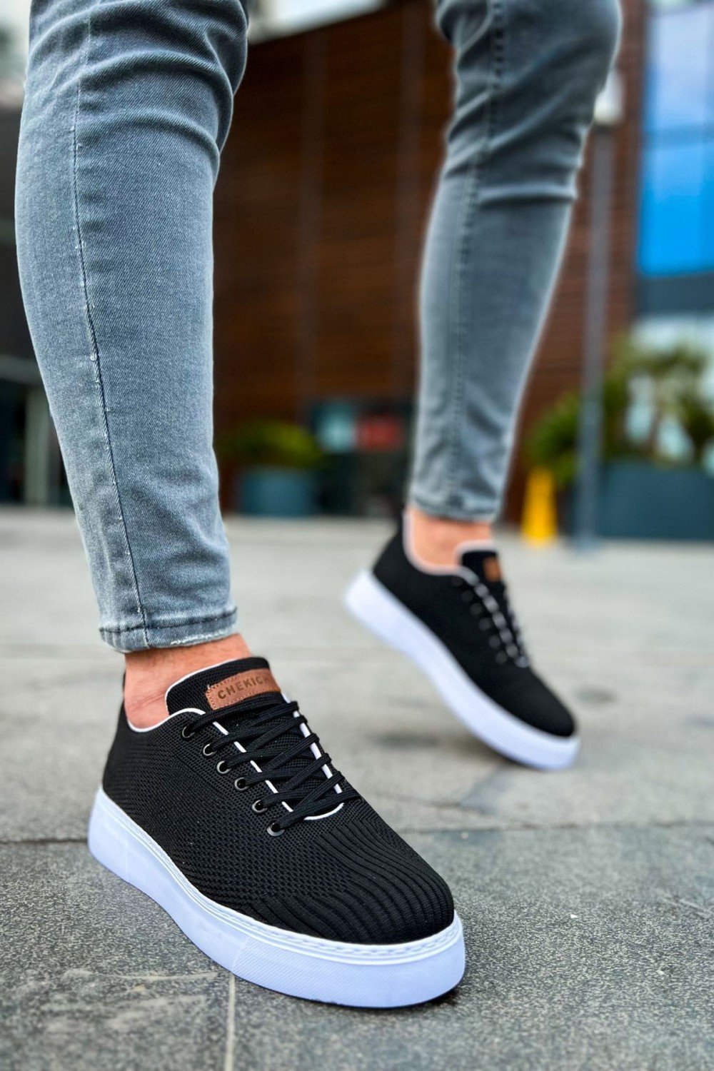 CH413 Crew Erkek Günlük Bağcıklı Triko Spor Sneaker Ayakkabı TBT - Siyah Erkek Ayakkabı CH413 Crew Erkek Günlük Bağcıklı Triko Spor Sneaker Ayakkabı TBT - Siyah – Chekich Erkek Ayakkabı