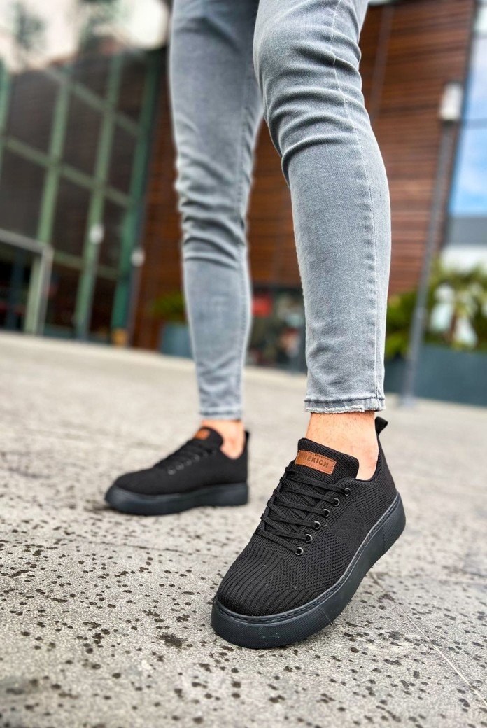 CH413 Crew Erkek Günlük Bağcıklı Triko Spor Sneaker Ayakkabı TST - Siyah CH413 Crew Erkek Günlük Bağcıklı Triko Spor Sneaker Ayakkabı TST - Siyah