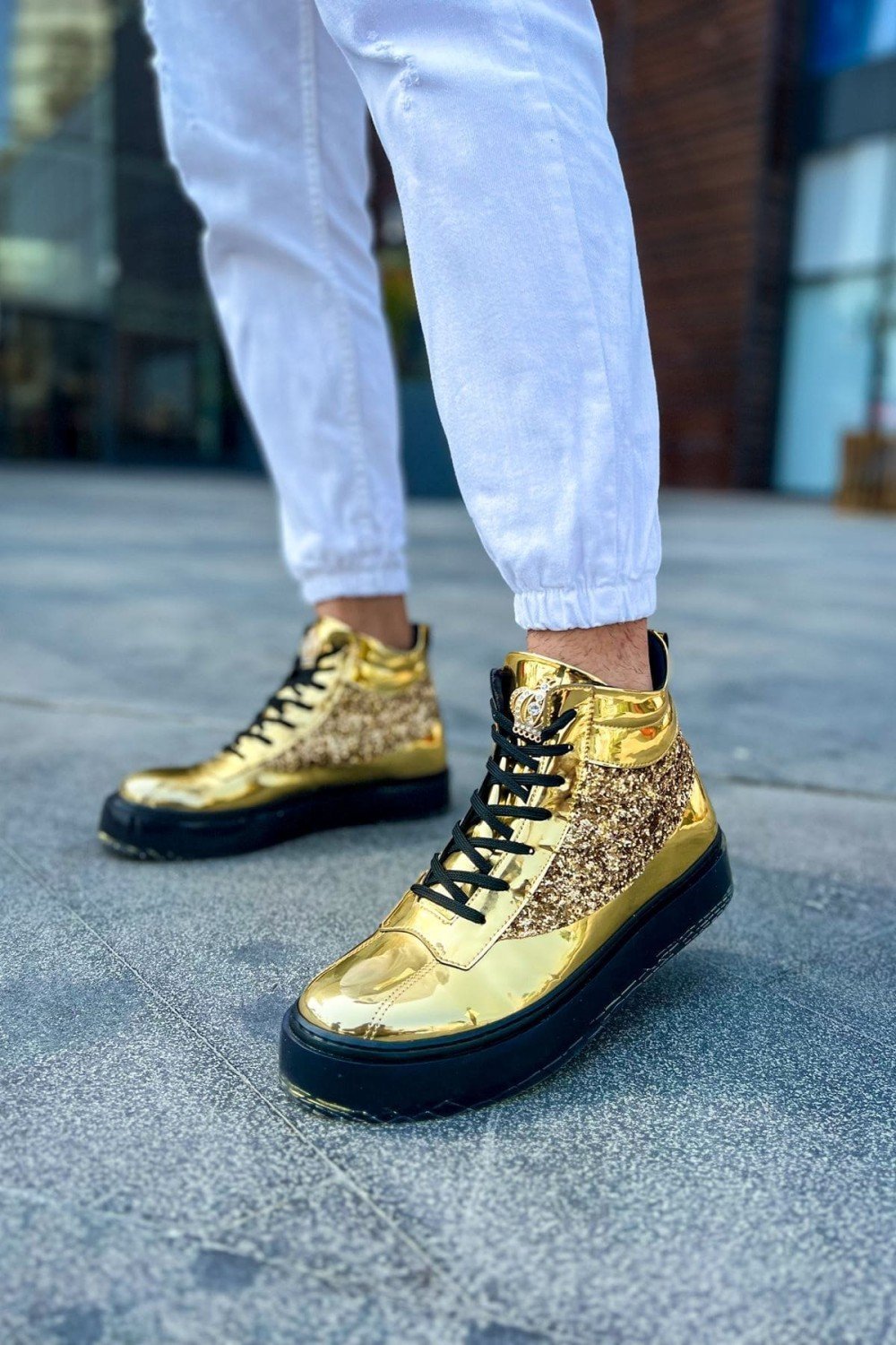 CH973 Majesty Erkek Spor Günlük Bağcıklı Rugan Bot RST - Gold Erkek Ayakkabı CH973 Majesty Erkek Spor Günlük Bağcıklı Rugan Bot RST - Gold – Chekich Erkek Ayakkabı
