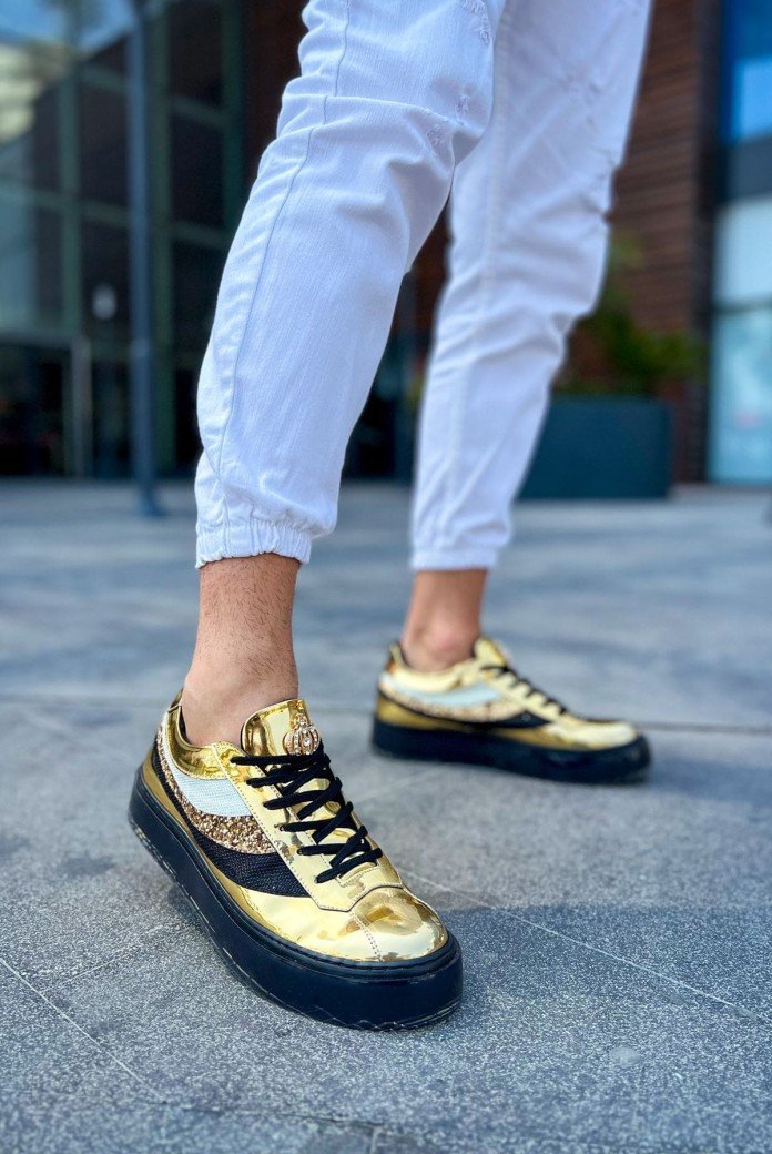 CH975 Majesty Erkek Günlük Bağcıklı Rugan Spor Sneaker Ayakkabı RST - Gold CH975 Majesty Erkek Günlük Bağcıklı Rugan Spor Sneaker Ayakkabı RST - Gold
