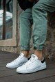 CH977 Tennis Erkek Günlük Bağcıklı Cilt Spor Sneaker Ayakkabı CBT - Beyaz/Siyah Erkek Ayakkabı CH977 Tennis Erkek Günlük Bağcıklı Cilt Spor Sneaker Ayakkabı CBT - Beyaz/Siyah – Chekich Erkek Ayakkabı