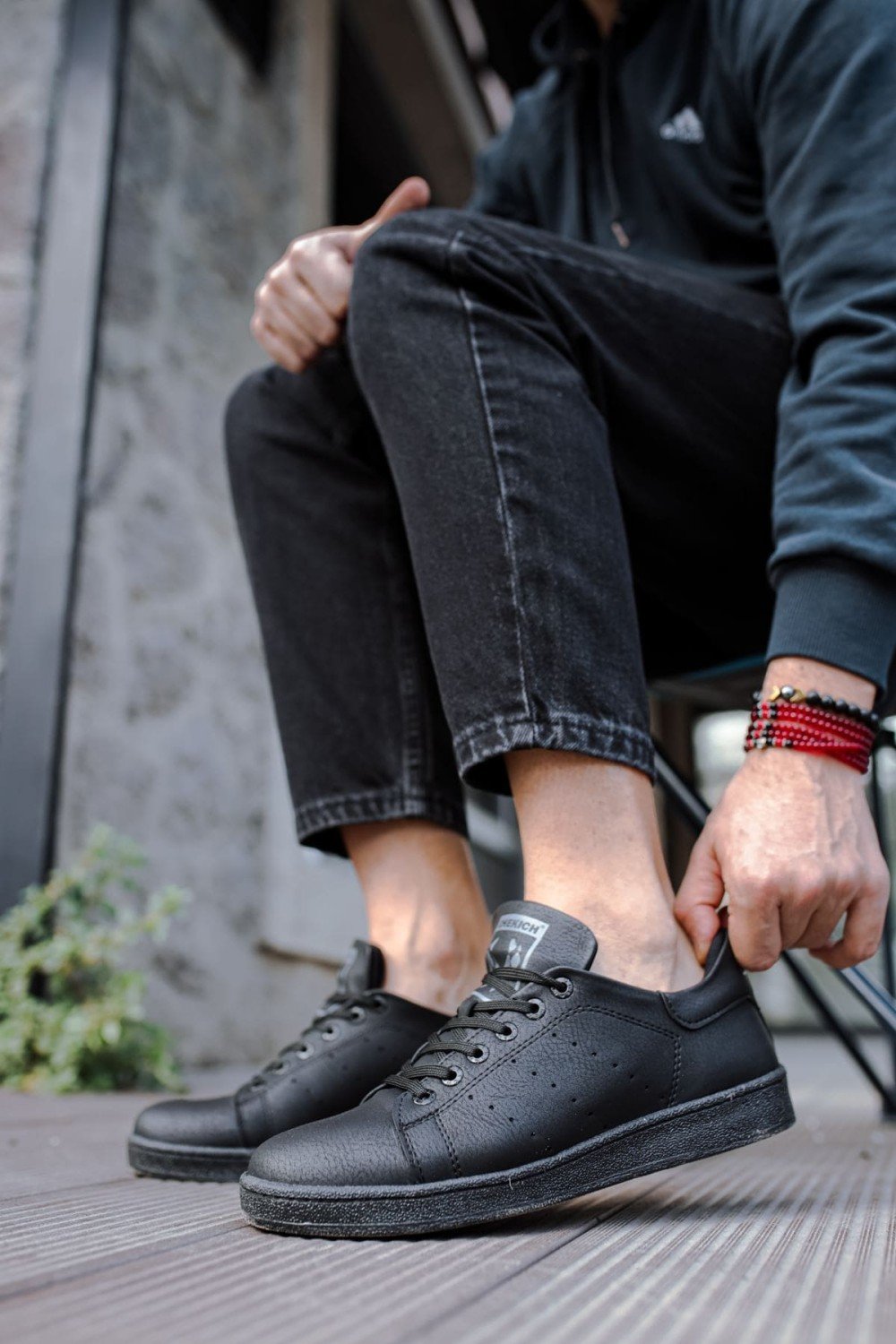 CH977 Tennis Erkek Günlük Bağcıklı Cilt Spor Sneaker Ayakkabı CST - Siyah Erkek Ayakkabı CH977 Tennis Erkek Günlük Bağcıklı Cilt Spor Sneaker Ayakkabı CST - Siyah – Chekich Erkek Ayakkabı